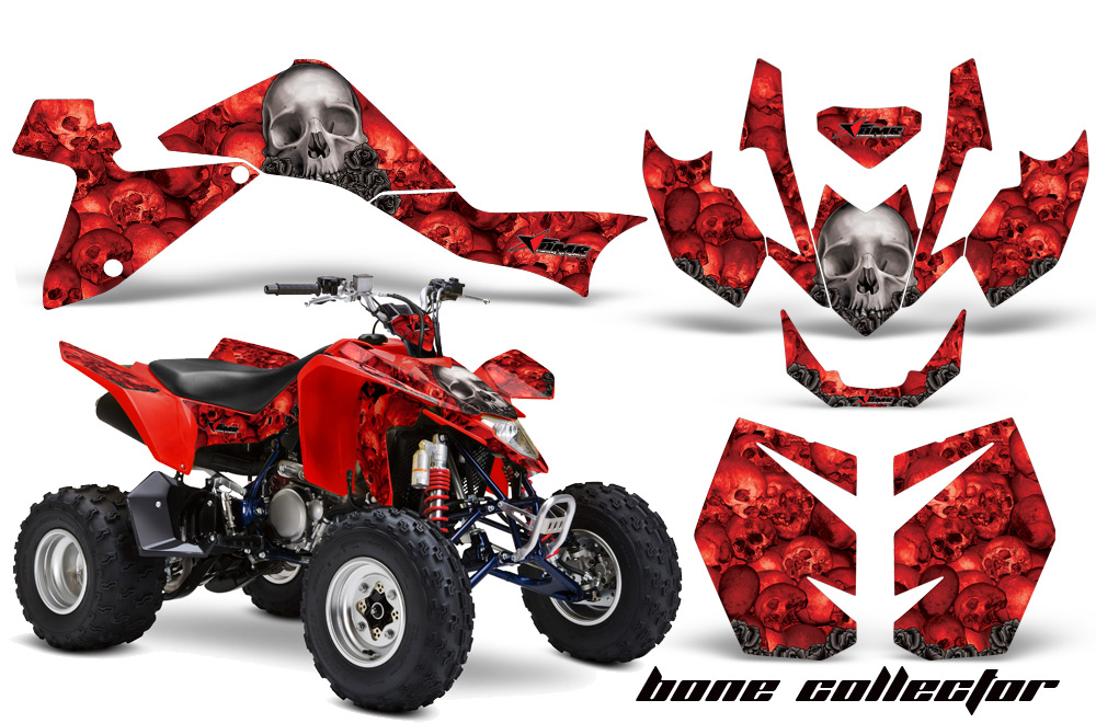 Suzuki LTZ400 09 Graphics Kit BoneCollector Red